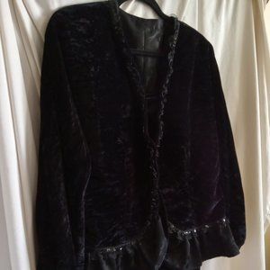 Black Crushed Velvet Jacket